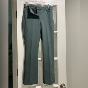 Express Supersoft Twill Bootcut High Rise Dress Pants- Greenish color 0 Short